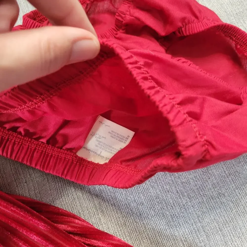First Impressions 6-9 Months Red Velvet Holiday Dress Bloomers 2 PC Set NWT Baby